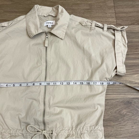 Pistola Meg Beige Zip Front Drawstring Romper Playsuit - Picture 11 of 16